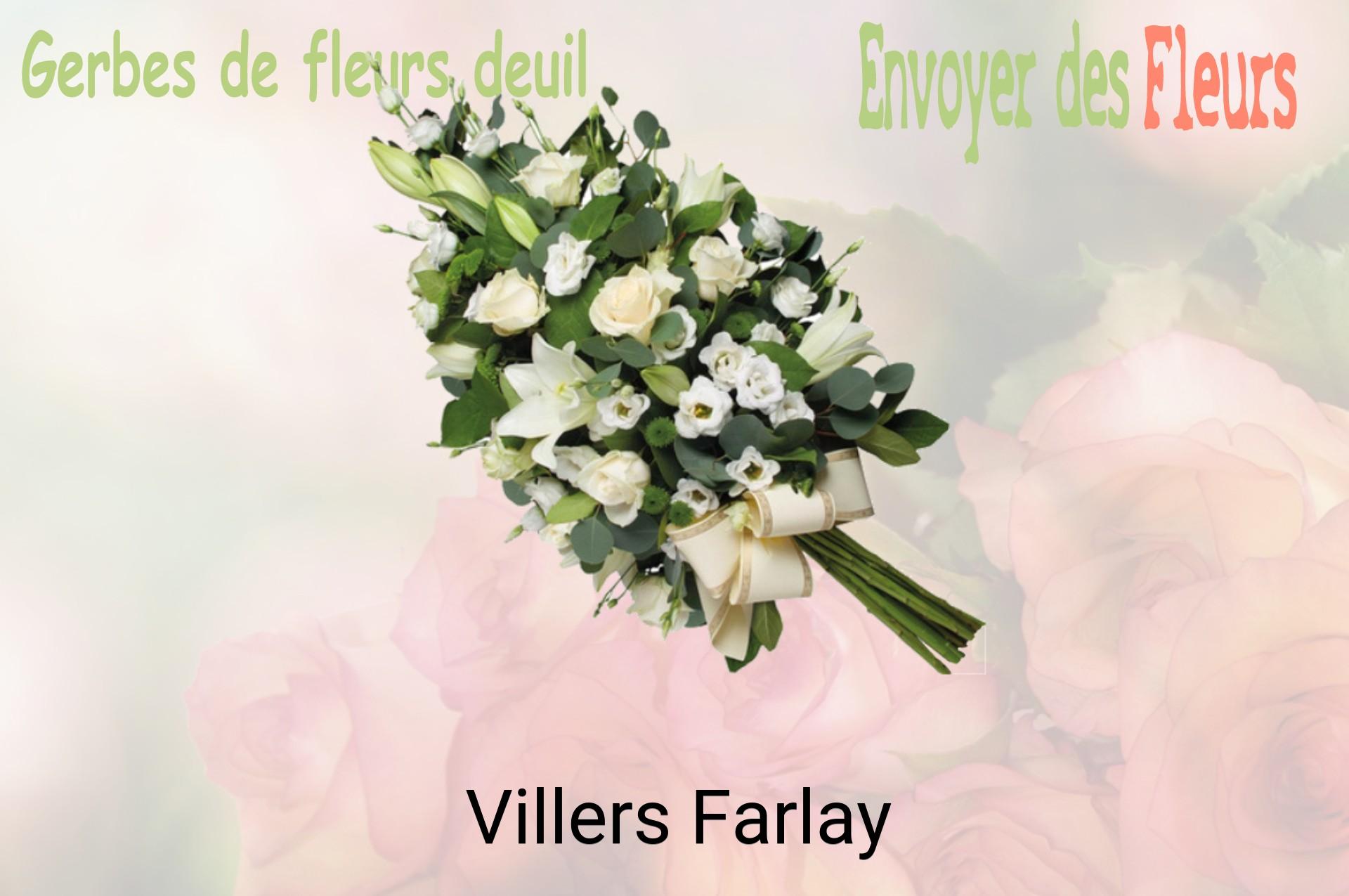 Gerbe de fleurs de deuil livrée à Villers-Farlay